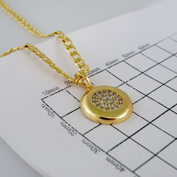 Cadenas & Colgantes/ Chain W/Pendants /  14K Real Color/  Zircon Stone/ 3mm// SET903 - Image 3