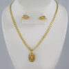 Cadenas & Colgantes & Earrings/ Chain W/Pendants /  14K Real Color/  Zircon Stone/  4mmx45cm// SET908