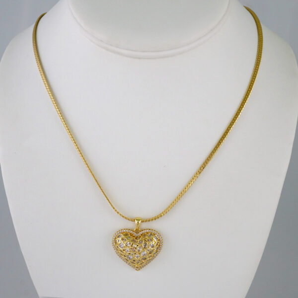 Cadenas & Colgantes/ Chain W/Pendants /14K Real Color/Zircon Stone/3mmx45cm// SET909