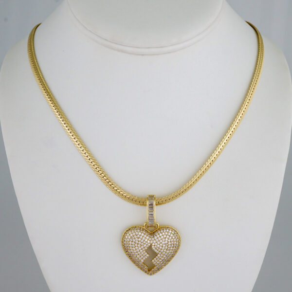 Cadenas & Colgantes/ Chain W/Pendants /14K Real Color/Zircon Stone/ 4mmx50cm// SET919