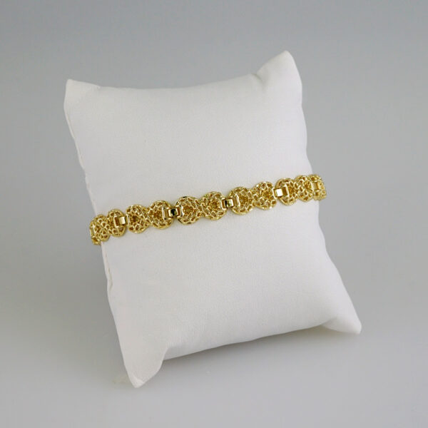 Women Bracelets/ Pulseras Dama/ Plain/14K Real Color// B859