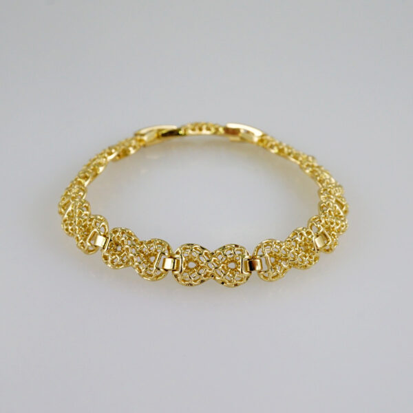Women Bracelets/ Pulseras Dama/ Plain/14K Real Color// B859