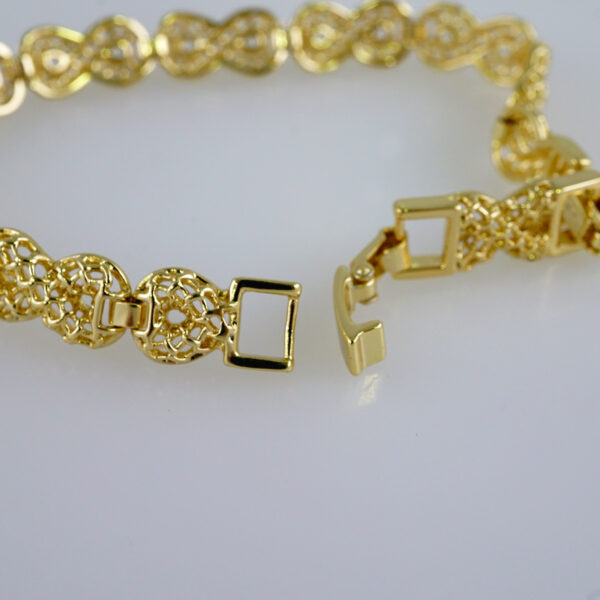 Women Bracelets/ Pulseras Dama/ Plain/14K Real Color// B859