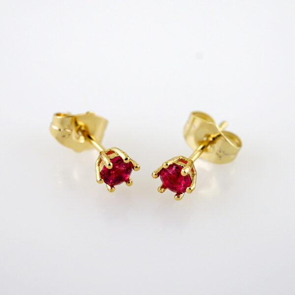 Women Earrings/ Aretes Dama/  Zircon Stone/  14k Real Color// E1038