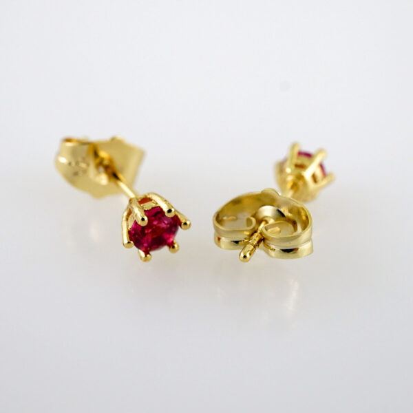 Women Earrings/ Aretes Dama/  Zircon Stone/  14k Real Color// E1038 - Image 2