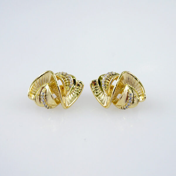 Women Earrings/ Aretes Dama/  Zircon Stone/  14k Real Color// E1054