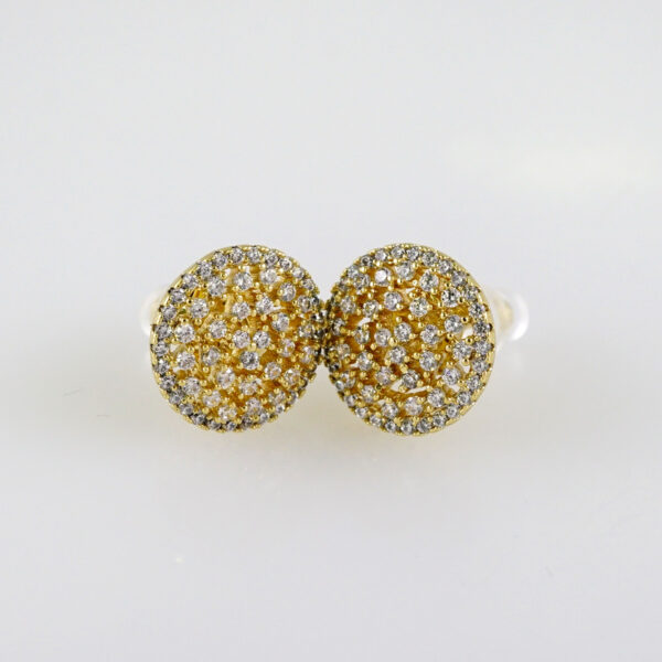 Women Earrings/ Aretes Dama/  Zircon Stone/  14k Real Color// E1067