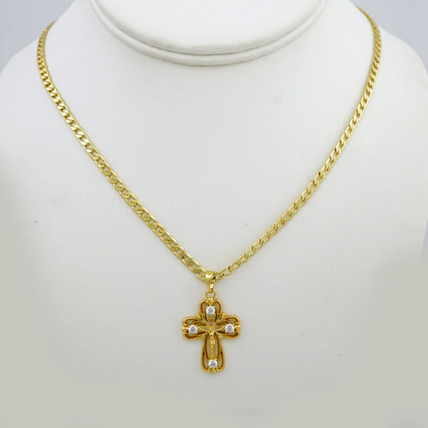 Cadenas & Colgantes/ Chain /Pendants /  14K Real Color/  Zircon Stone/  3mmx45cm// SET942