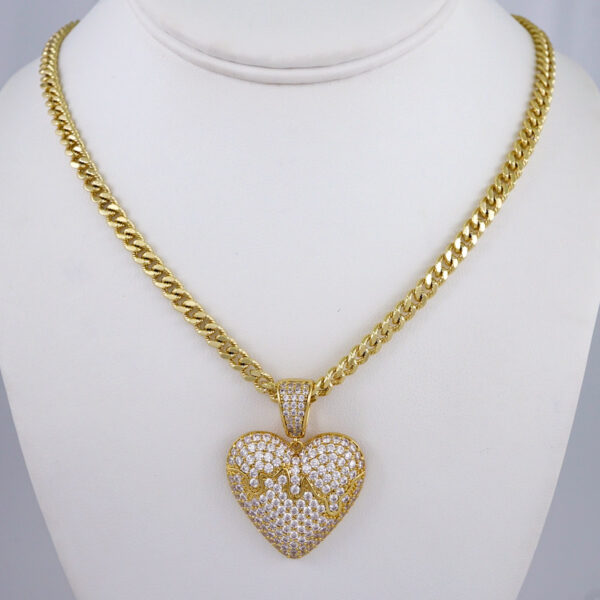 Cadenas & Colgantes/ Chain W/Pendants /  14K Real Color/  Zircon Stone/  6mmx45cm// SET960