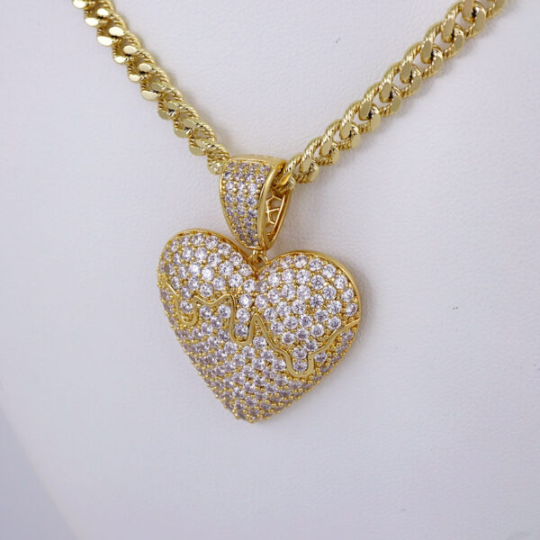 Cadenas & Colgantes/ Chain W/Pendants /  14K Real Color/  Zircon Stone/  6mmx45cm// SET960 - Image 2