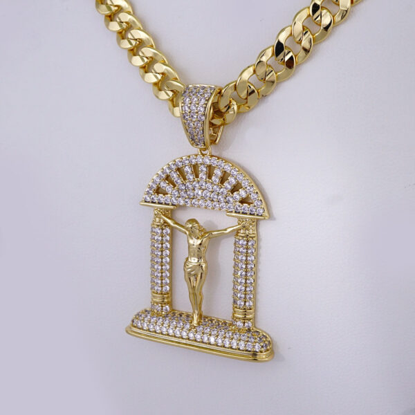 Cadenas & Colgantes/ Chain /Pendants /  14K Real Color/  Zircon Stone/  8mmx60cm// SET961 - Image 2