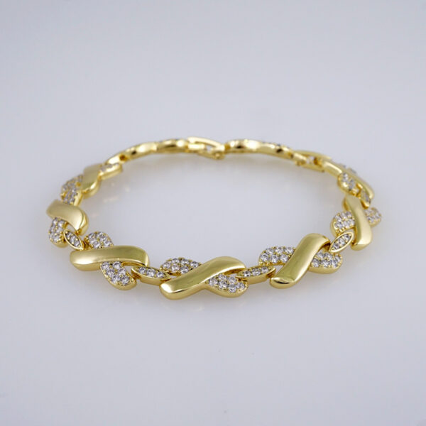 Women Bracelets/ Pulseras Dama/  Zircon Stone/  14K Real Color// B864