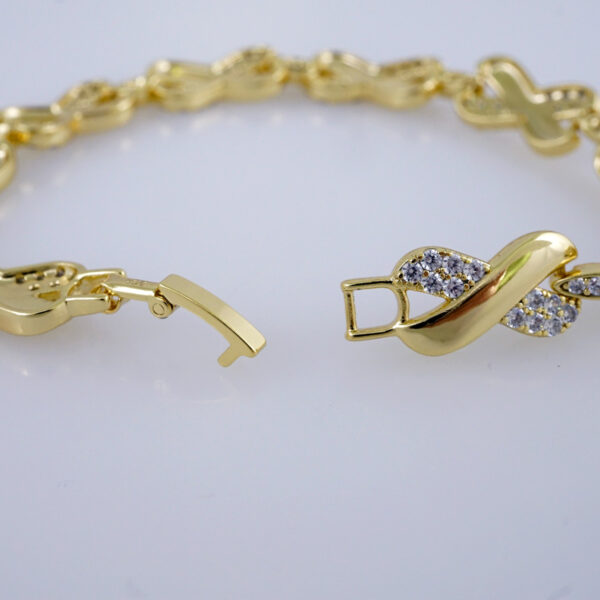 Women Bracelets/ Pulseras Dama/  Zircon Stone/  14K Real Color// B864