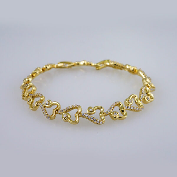 Women Bracelets/ Pulseras Dama/  Zircon Stone/  14K Real Color// B866