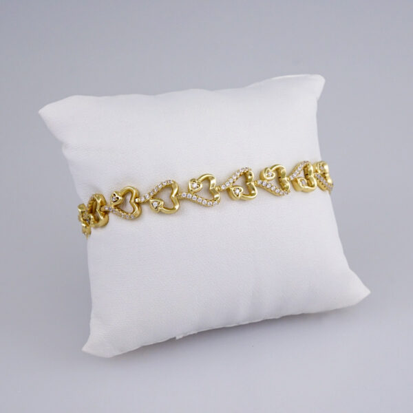 Women Bracelets/ Pulseras Dama/  Zircon Stone/  14K Real Color// B866 - Image 2