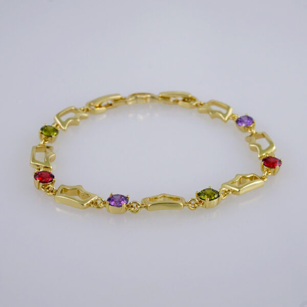 Women Bracelets/ Pulseras Dama/  Zircon Stone/  14K Real Color// B867
