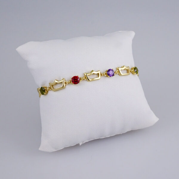 Women Bracelets/ Pulseras Dama/  Zircon Stone/  14K Real Color// B867