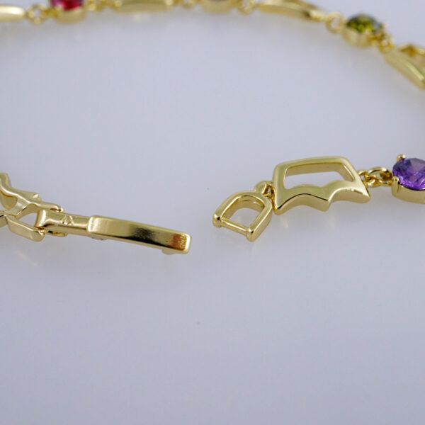 Women Bracelets/ Pulseras Dama/  Zircon Stone/  14K Real Color// B867