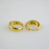 Women Earrings/ Aretes Dama/  Plain/  14k Real Color// E1074 - Image 2