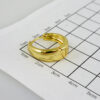 Women Earrings/ Aretes Dama/  Plain/  14k Real Color// E1074 - Image 3
