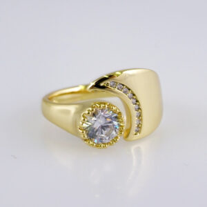 Women Ring/ Anillos Damas/  14K Real Color/  Zircon Stone// R479