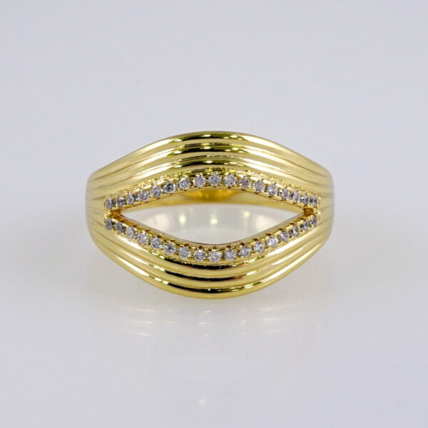 Women Ring/ Anillos Damas/  14K Real Color/  Zircon Stone// R486