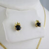 Cadenas & Colgantes & Earrings/ Chain W/Pendants /  14K Real Color/  Zircon Stone/  2mmx45cm// SET966 - Image 2