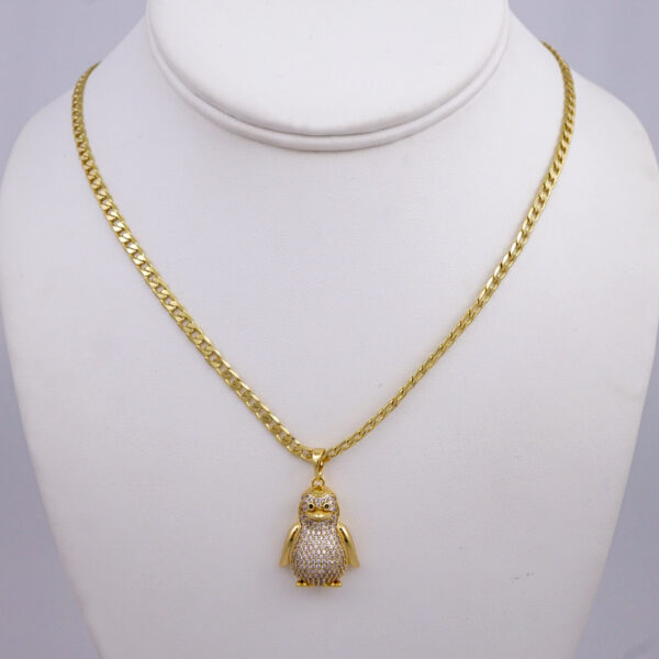 Cadenas & Colgantes/ Chain /Pendants /  14K Real Color/  Zircon Stone/  3mm// SET971