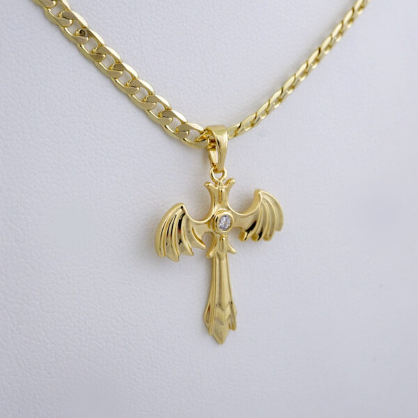 Cadenas & Colgantes/ Chain /Pendants /  14K Real Color/  Zircon Stone/  3mm// SET982 - Image 2