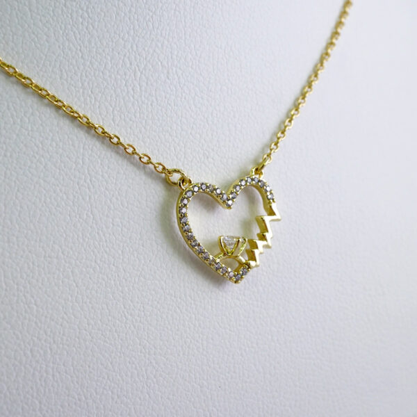 Cadenas & Colgantes/ Chain W/Pendants /  14K Real Color/  Zircon Stone/  2mmx45cm// SET985 - Image 2