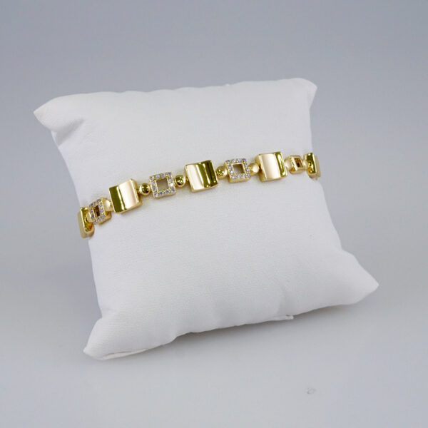 Woman Bracelets/ Pulseras Dama/ Zircon Stone/14K Real Color// B892