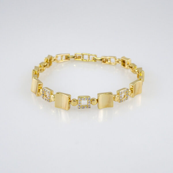 Woman Bracelets/ Pulseras Dama/ Zircon Stone/14K Real Color// B892
