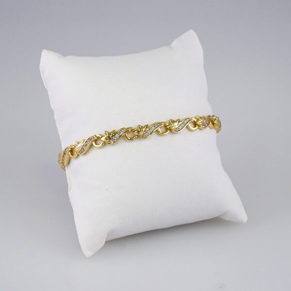 Woman Bracelets/ Pulseras Dama/  Zircon Stone/  14K Real Color// B893