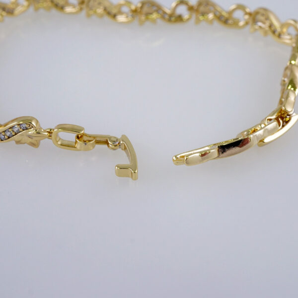 Woman Bracelets/ Pulseras Dama/  Zircon Stone/  14K Real Color// B893 - Image 3
