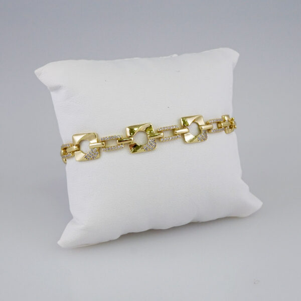 Woman Bracelets/ Pulseras Dama/  Zircon Stone/  14K Real Color// B894