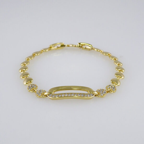 Woman Bracelets/ Pulseras Dama/  Zircon Stone/  14K Real Color// B897