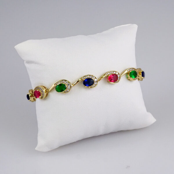 Woman Bracelets/ Pulseras Dama/  Zircon Stone/  14K Real Color// B898