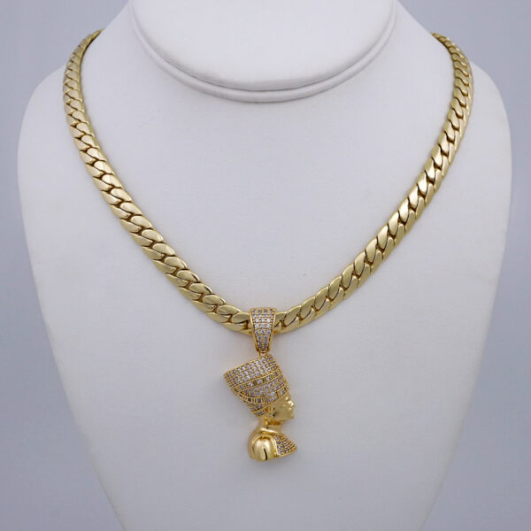 Gargantilla & Colgantes / Choker W/ Pendants/  14K Real Color/  Zircon Stone/  8mm x 45cm// SET1003