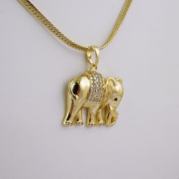 Cadenas & Colgantes/ Chain W/Pendants /14K Real Color/Zircon Stone/ 4mmx45cm// SET994 - Image 2
