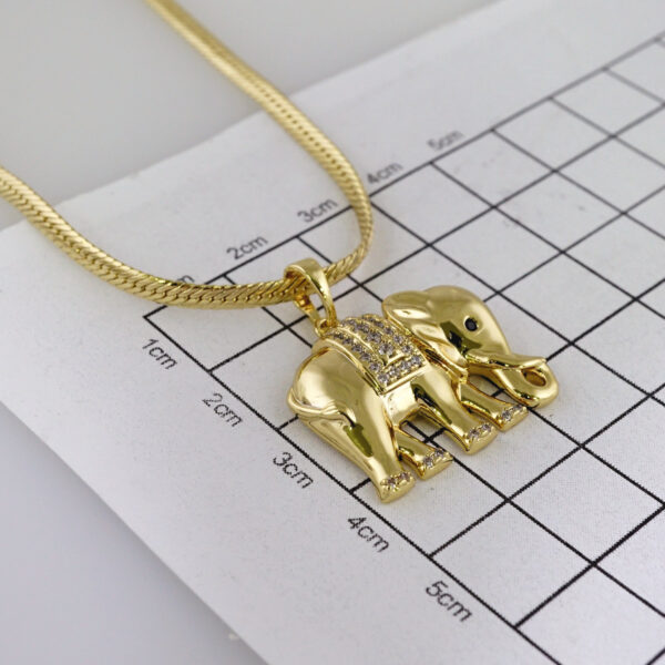 Cadenas & Colgantes/ Chain W/Pendants /14K Real Color/Zircon Stone/ 4mmx45cm// SET994 - Image 3