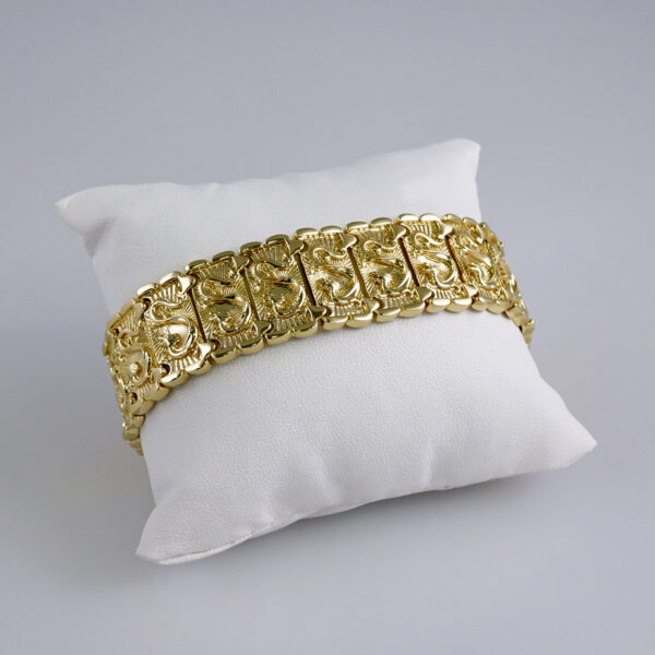 Woman Bracelets/ Pulseras Dama/ Plain/14K Real Color// B904