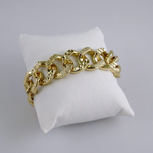 Woman Bracelets/ Pulseras Dama/  Plain/  14K Real Color// B905