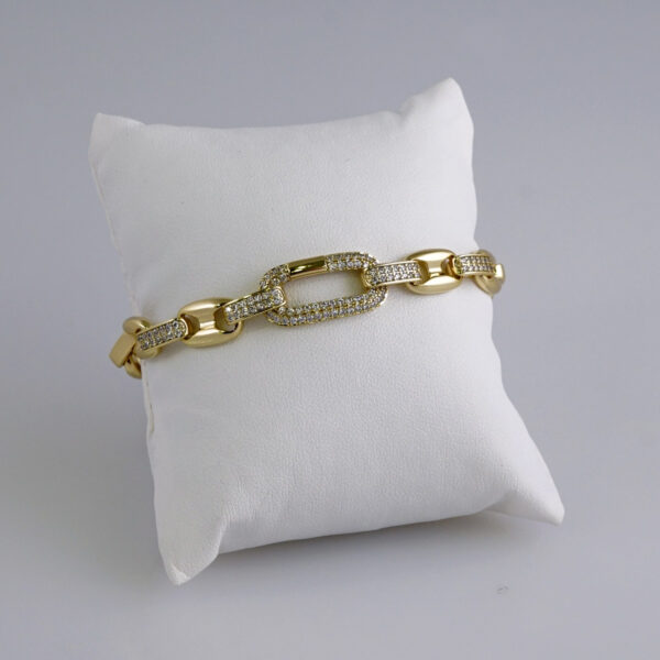 Woman Bracelets/ Pulseras Dama/  Zircon Stone/  14K Real Color// B908