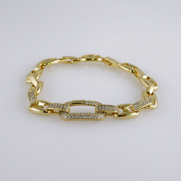 Woman Bracelets/ Pulseras Dama/  Zircon Stone/  14K Real Color// B908