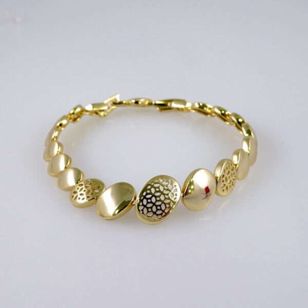 Woman Bracelets/ Pulseras Dama/  Plain/  14K Real Color// B913