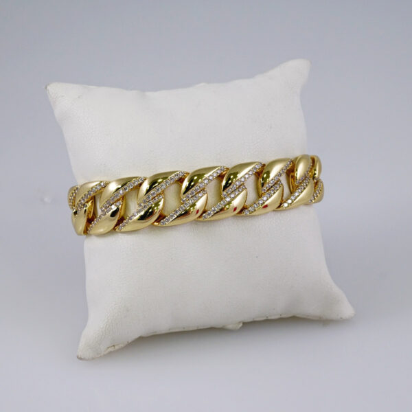 Woman Bracelets/ Pulseras Dama/  Zircon Stone/  14K Real Color// B914