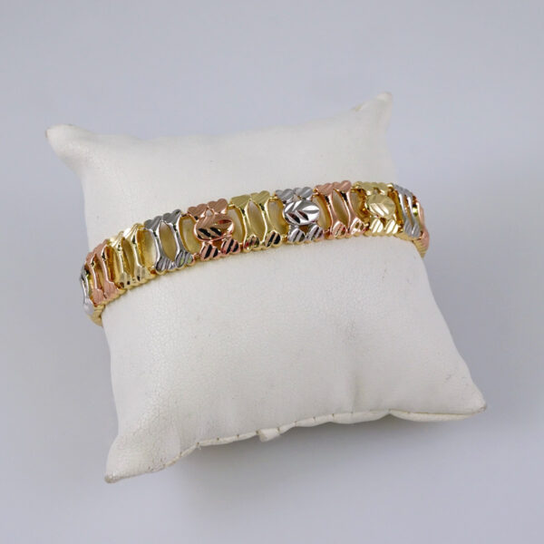 Woman Bracelets/ Pulseras Dama/  Plain/  ThreeTone// B915
