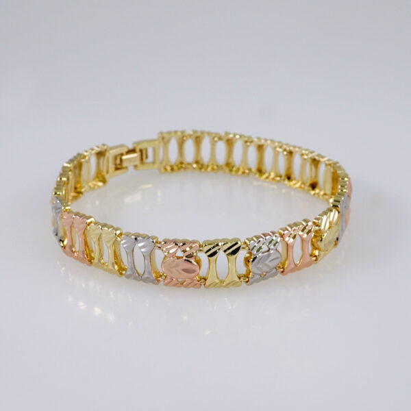 Woman Bracelets/ Pulseras Dama/  Plain/  ThreeTone// B915 - Image 2