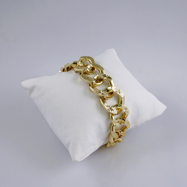 Woman Bracelets/ Pulseras Dama/ Plain/  14K Real Color// B919