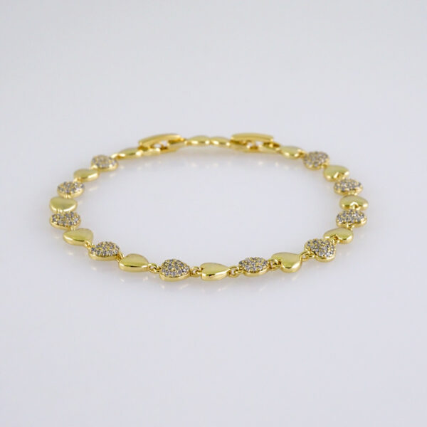 Woman Bracelets/ Pulseras Dama/  Zircon Stone/  14K Real Color// B924